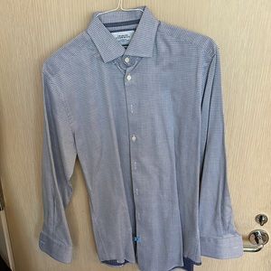 Charles Tyrwhitt Mens 16/33extra slim fit blue dot dress shirt